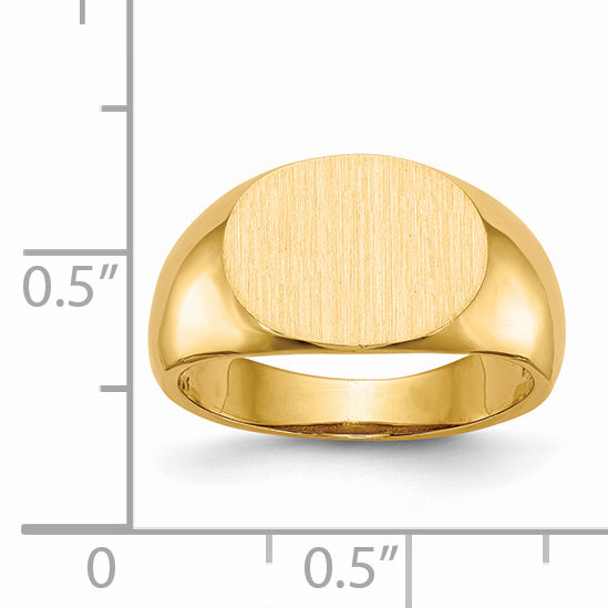 14k 9.5x12.5mm Open Back Signet Ring