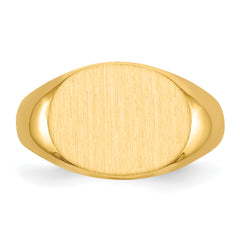 14k 12.0x16.0mm Open Back Mens Signet Ring