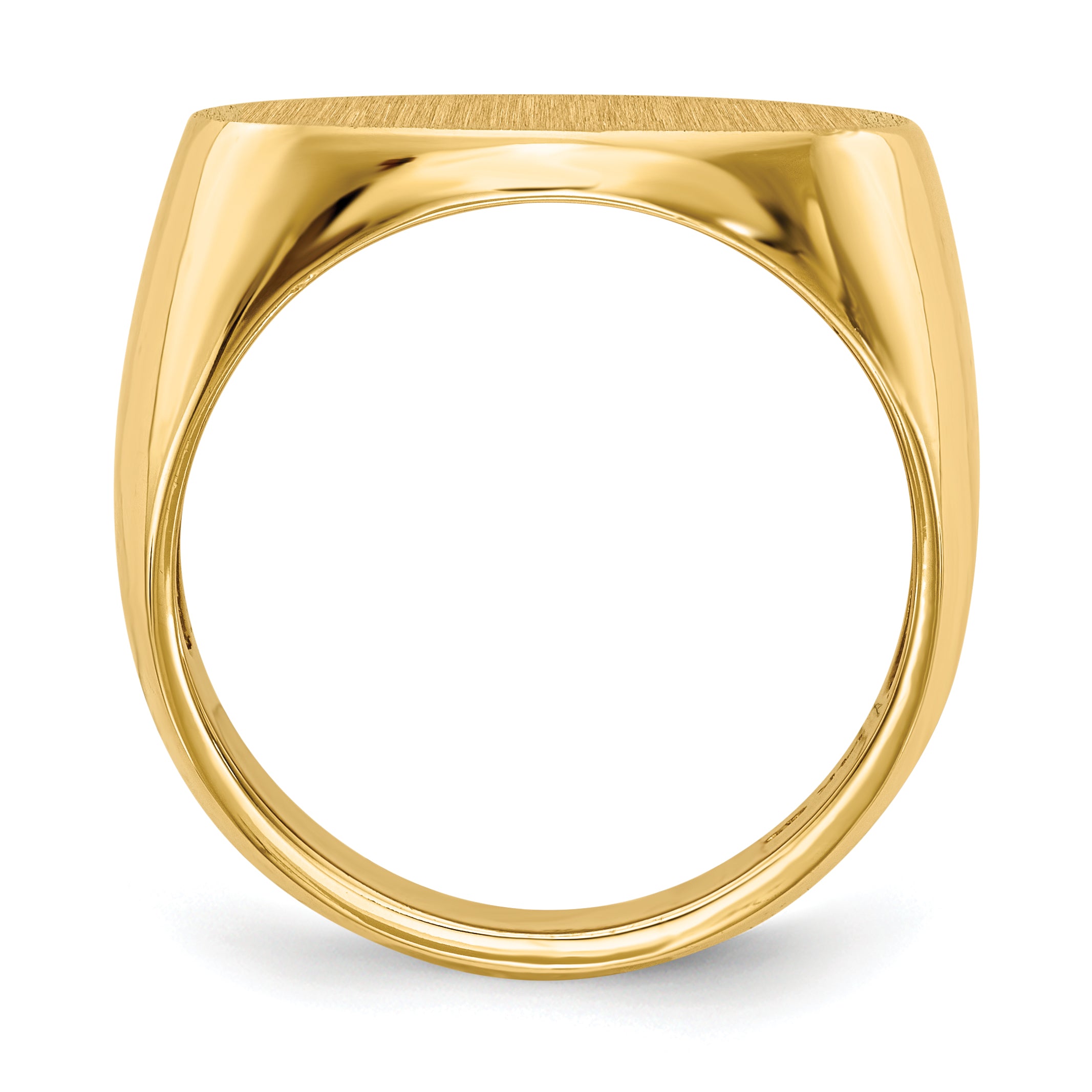 14k 13.0x19.0mm Open Back Mens Signet Ring