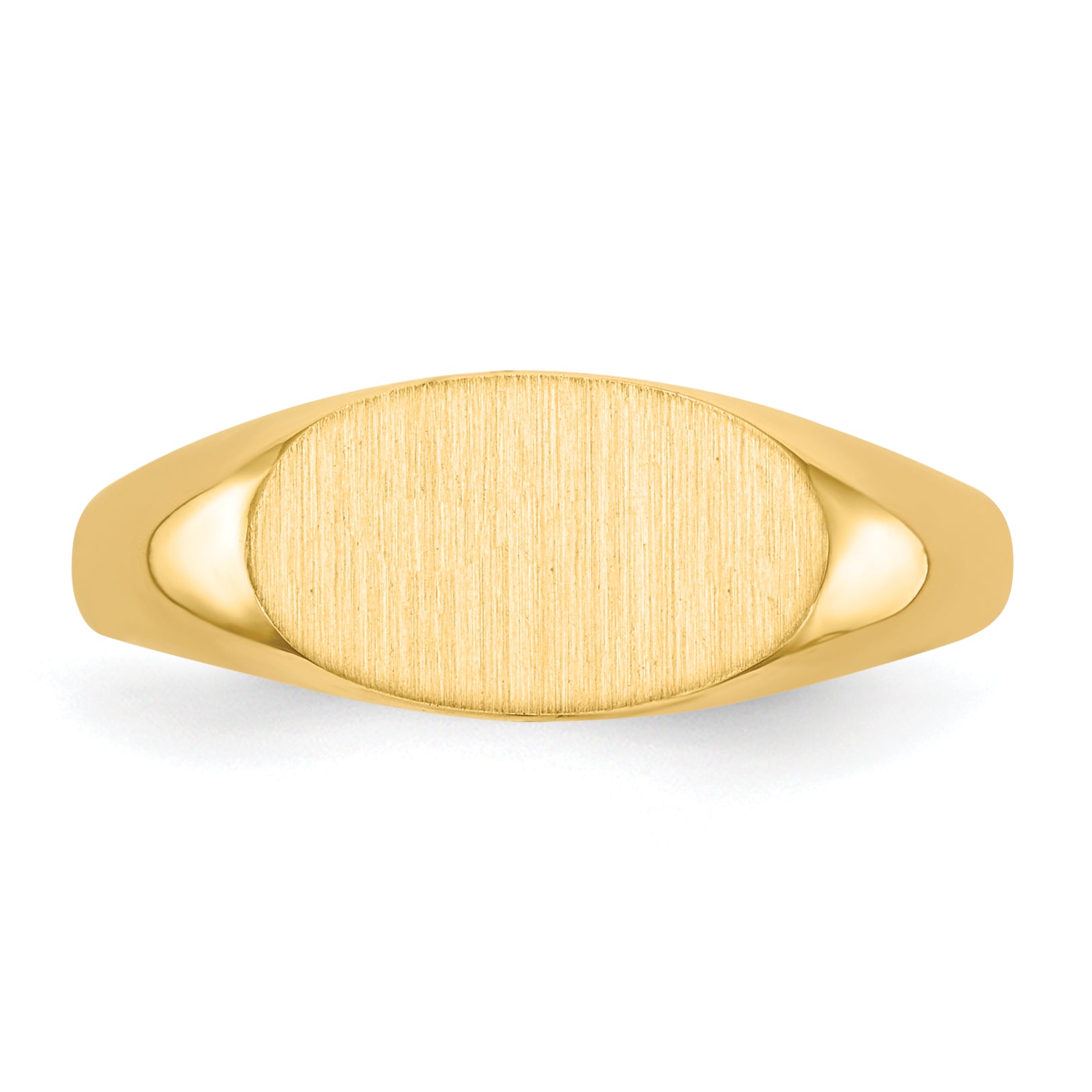 14k 6.5x11.5mm Closed Back Signet Ring