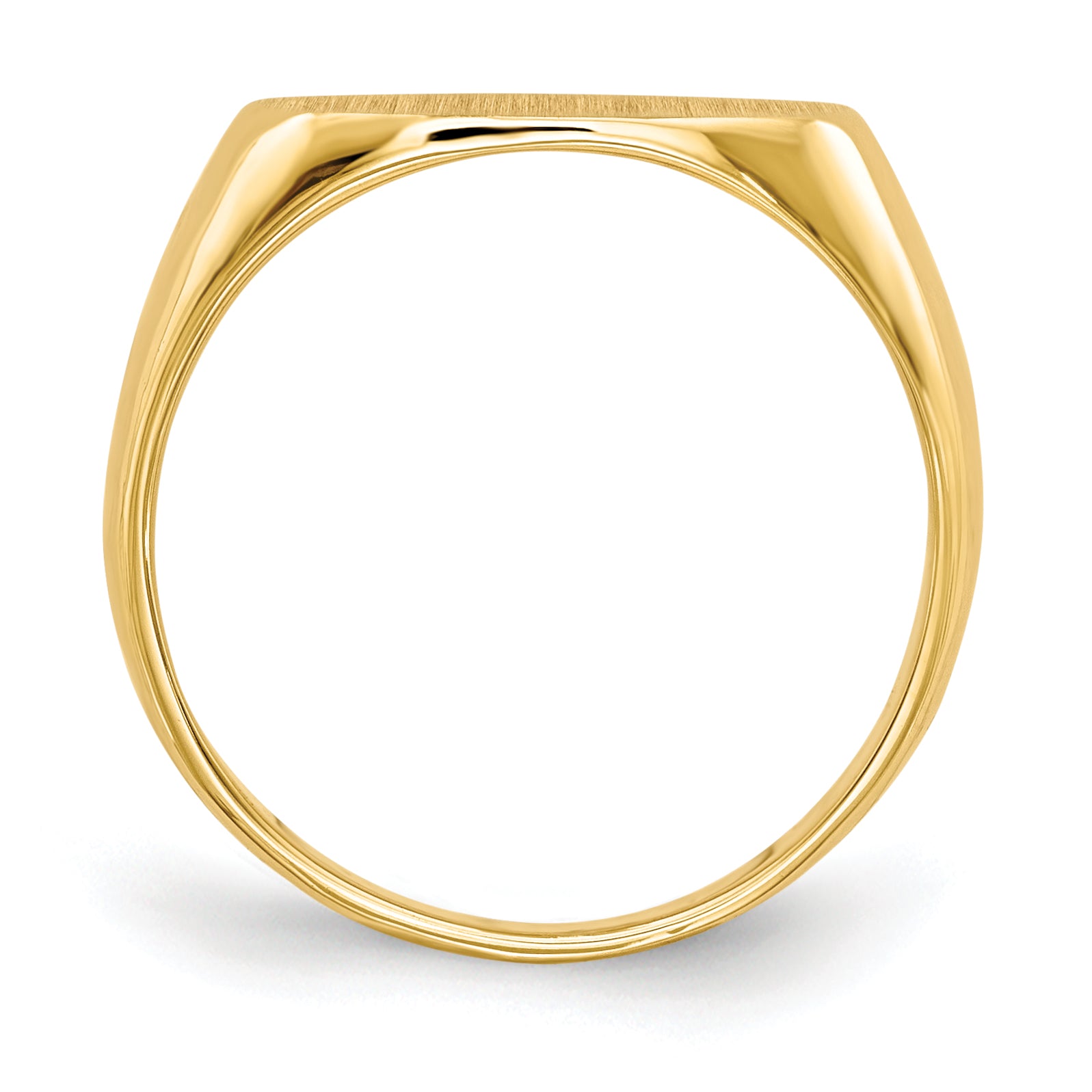 14k 7.0x13.0mm Closed Back Signet Ring