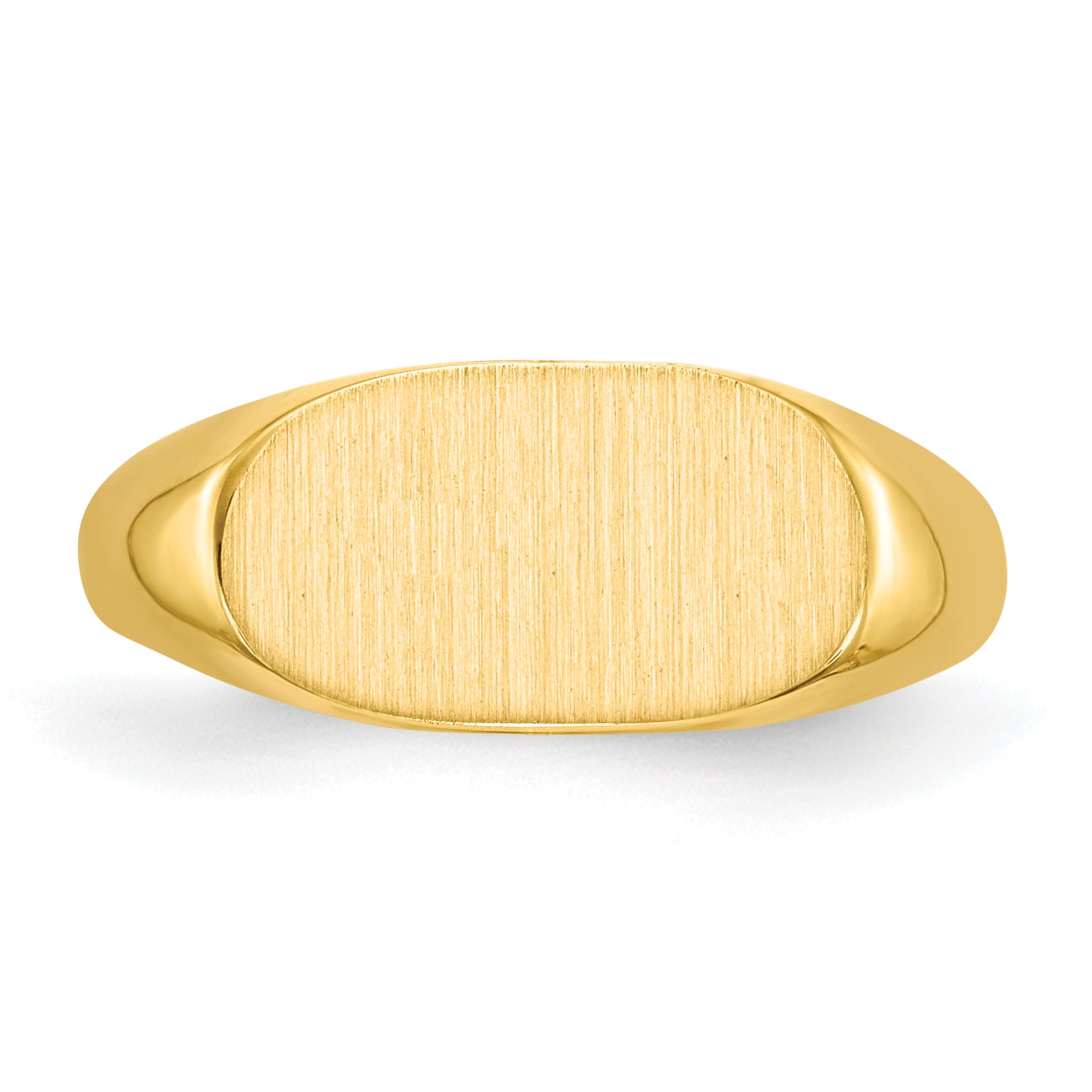 14k 7.0x13.0mm Closed Back Signet Ring