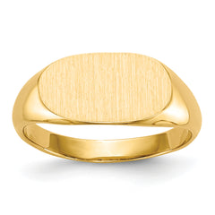 14k 7.0x13.0mm Closed Back Signet Ring