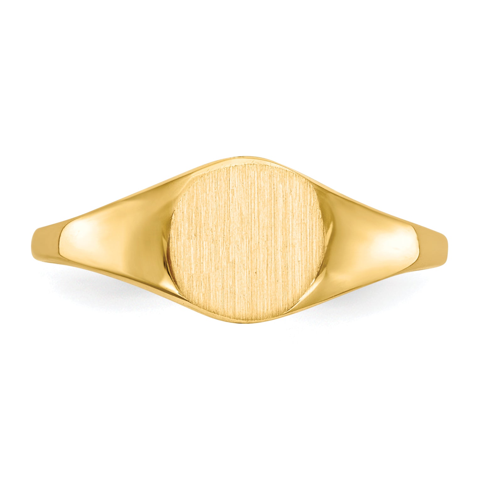 14k 6.5x7.5mm Closed Back Signet Ring