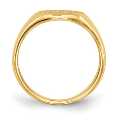 14k 8.5x8.5mm Closed Back Child's Signet Ring