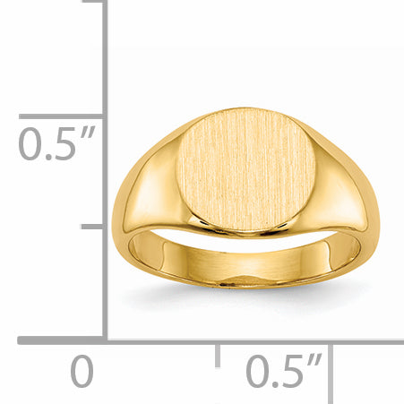 14k 8.5x8.5mm Closed Back Child's Signet Ring