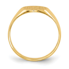 14k 8.5x9.5mm Closed Back Signet Ring