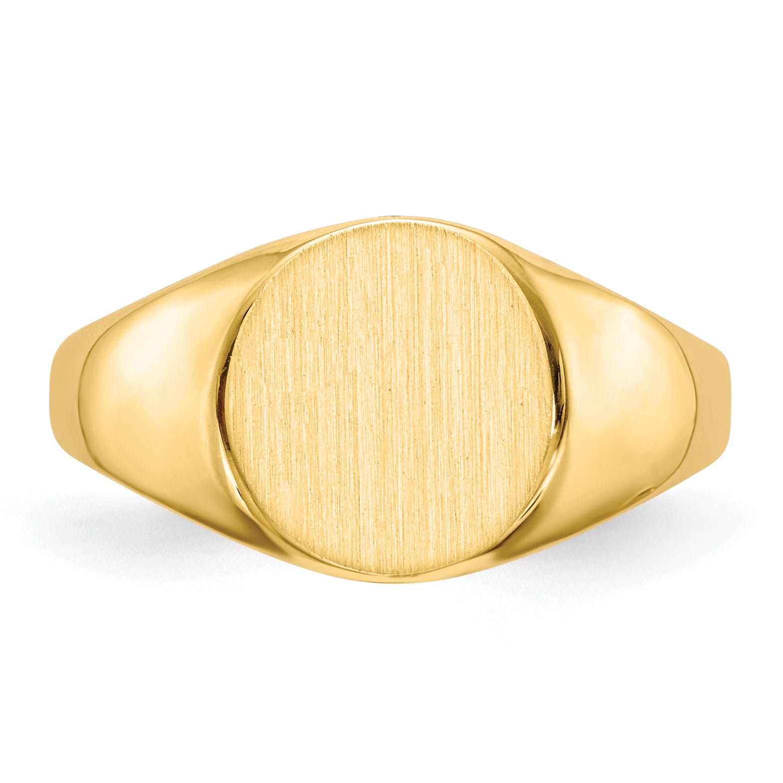 14k 8.5x9.5mm Closed Back Signet Ring