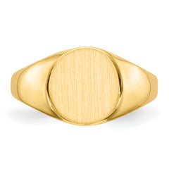 14k 8.5x9.5mm Closed Back Signet Ring