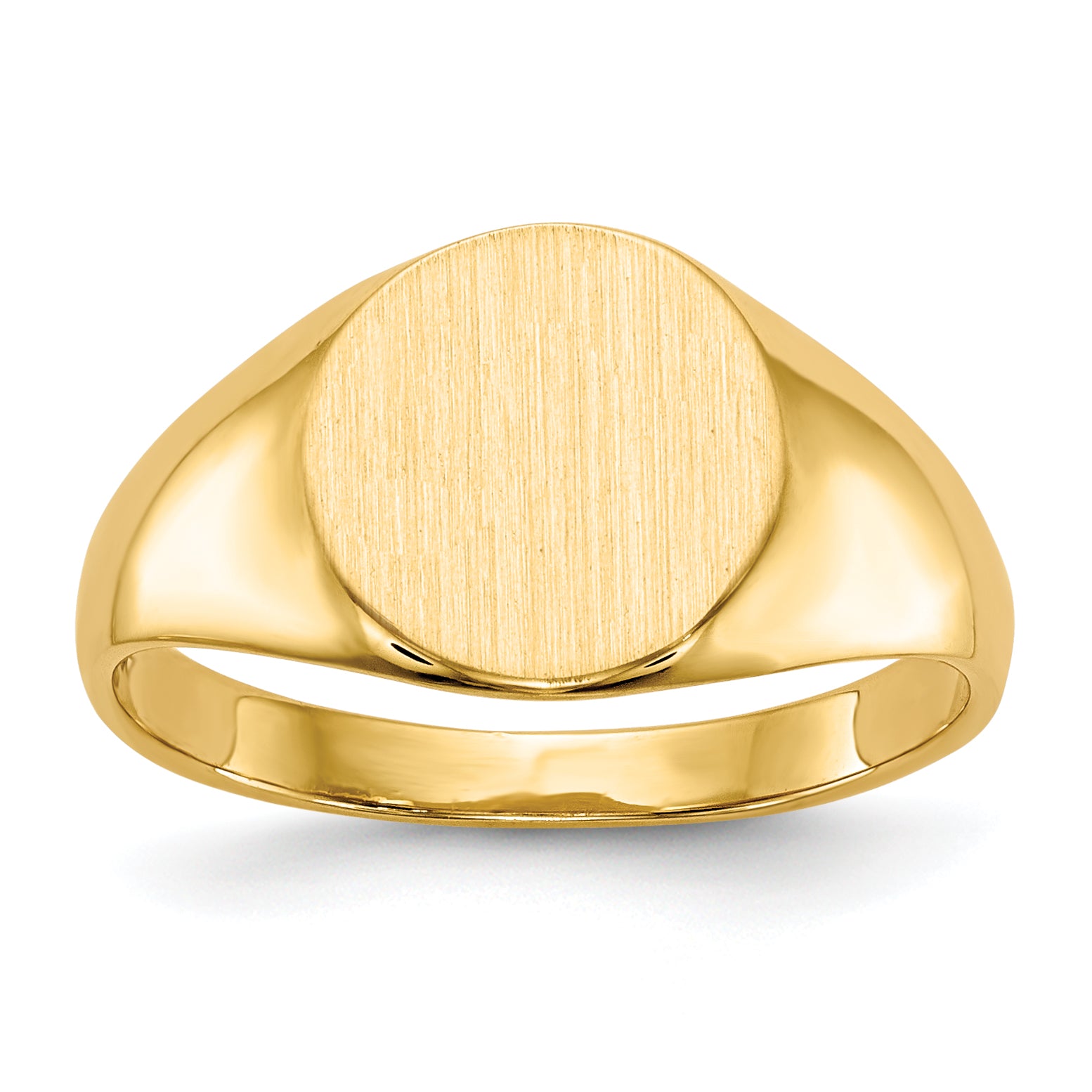 14k 8.5x9.5mm Closed Back Signet Ring