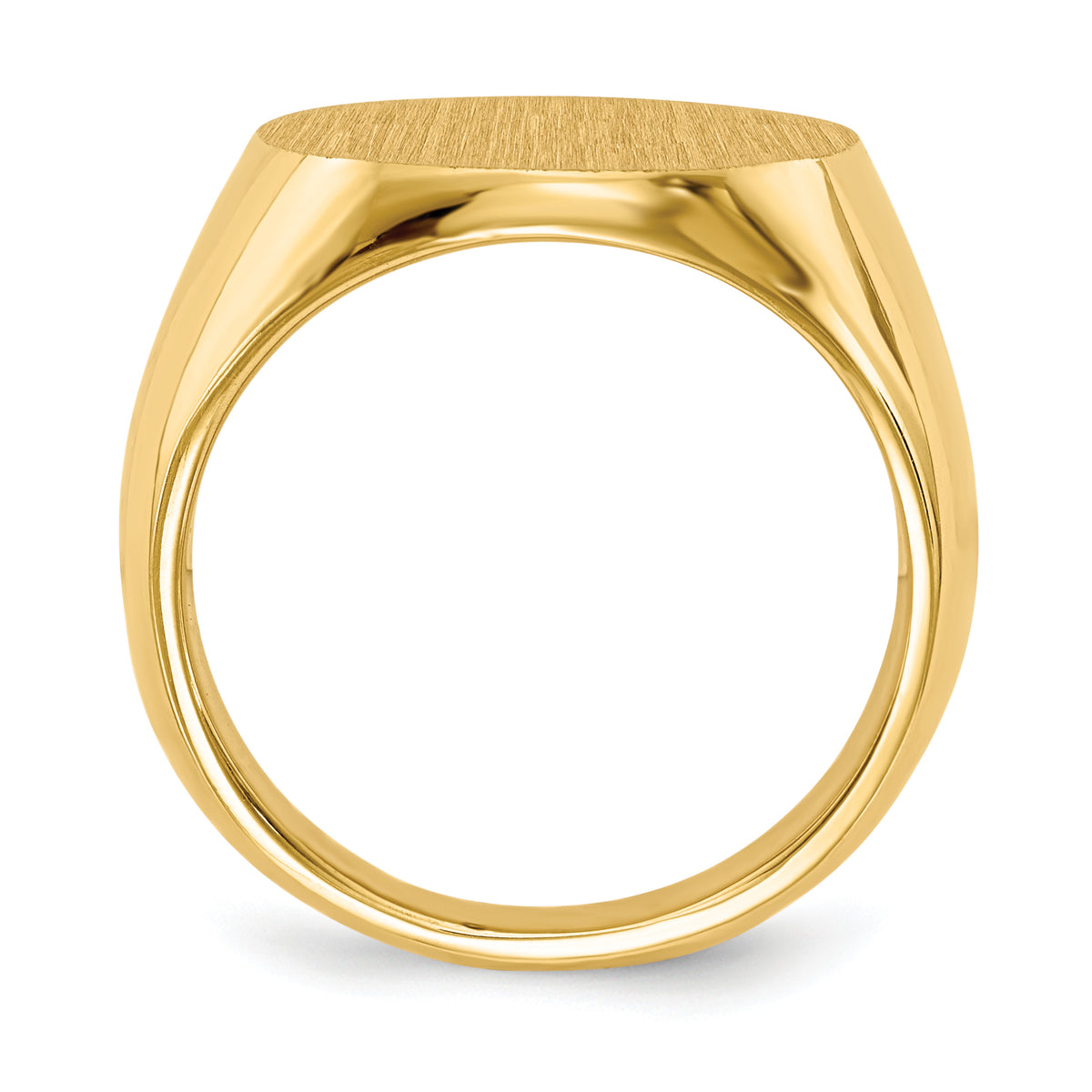 14k 15.0x15.5mm Closed Back Signet Ring