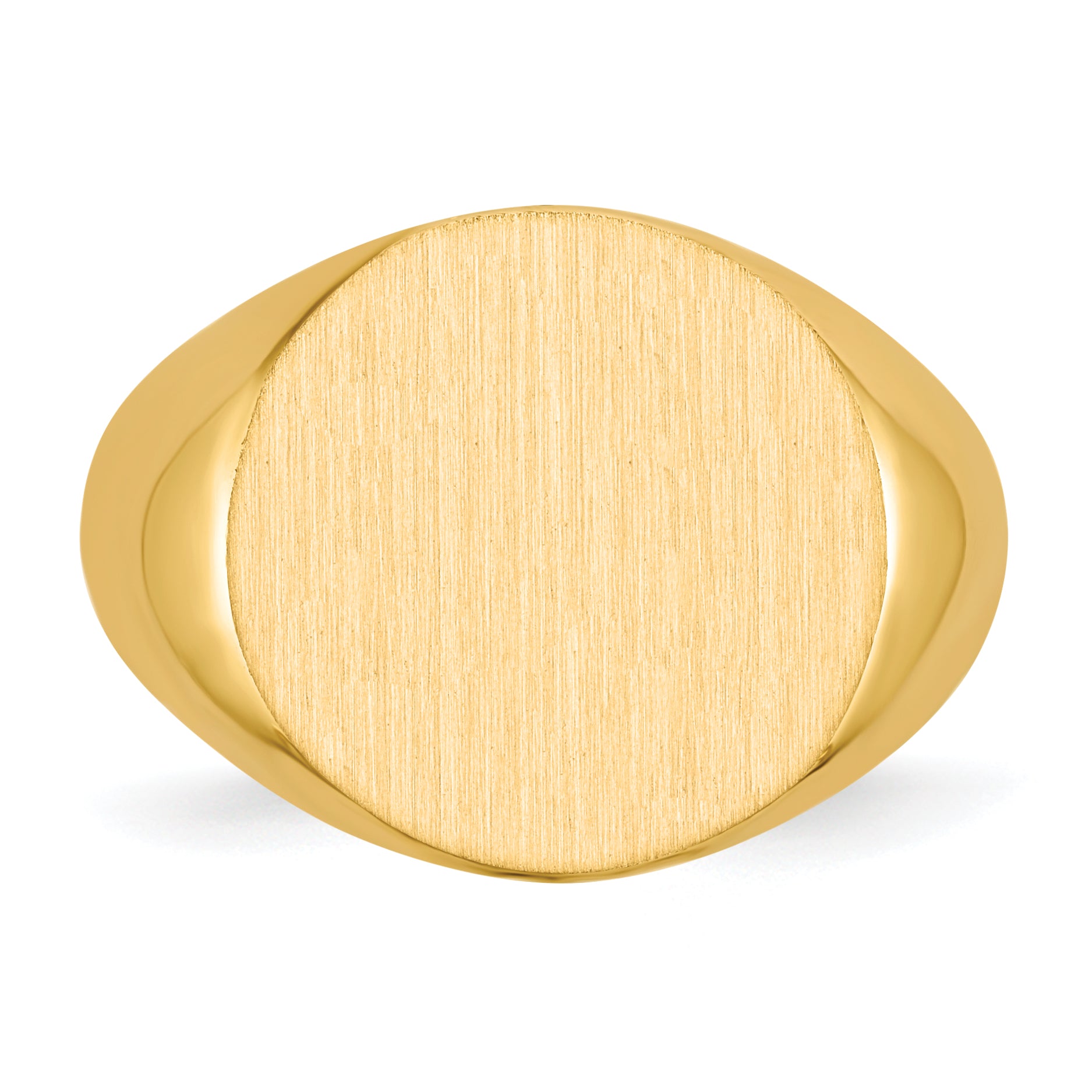 14k 15.0x15.5mm Closed Back Signet Ring