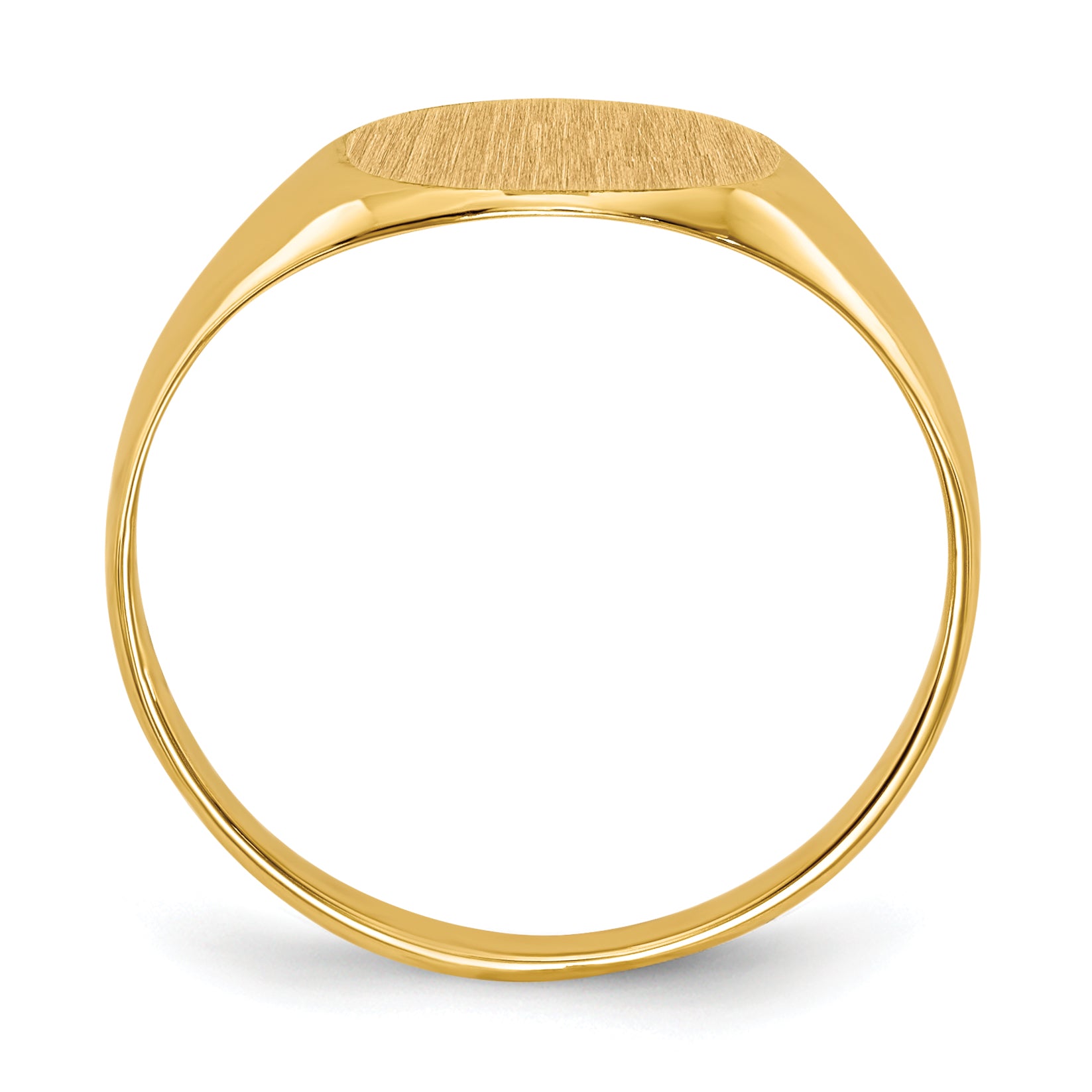 14k 8.5x9.5mm Open Back Signet Ring