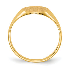 10ky 9.5x10.5mm Open Back Signet Ring