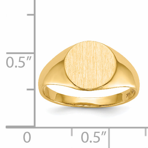 10ky 9.5x10.5mm Open Back Signet Ring