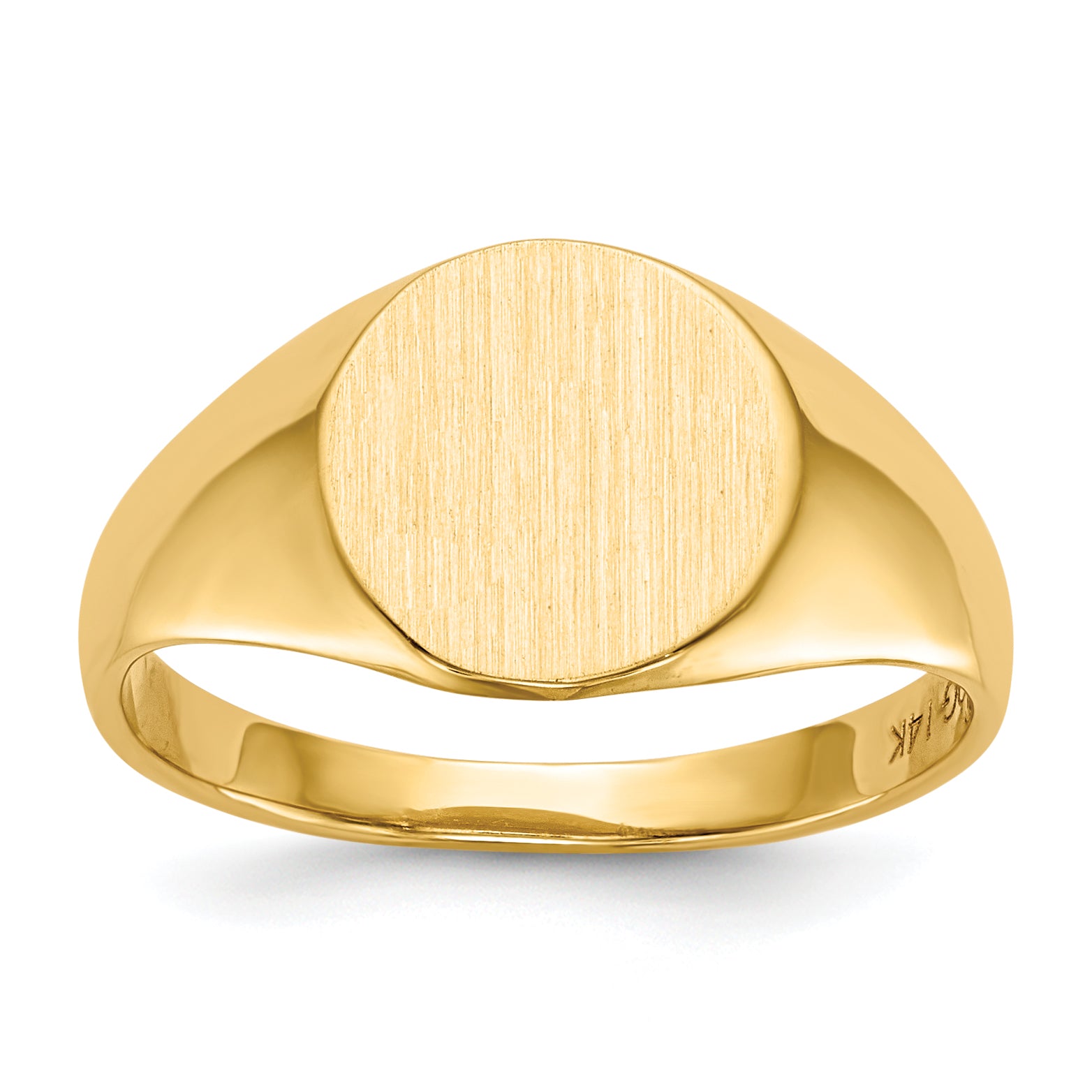 14k 9.5x10.0mm Open Back Signet Ring