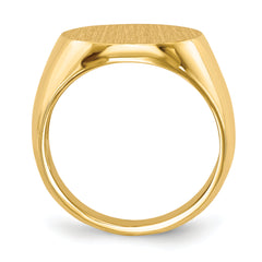 10k 15.0x15.5mm Open Back Signet Ring