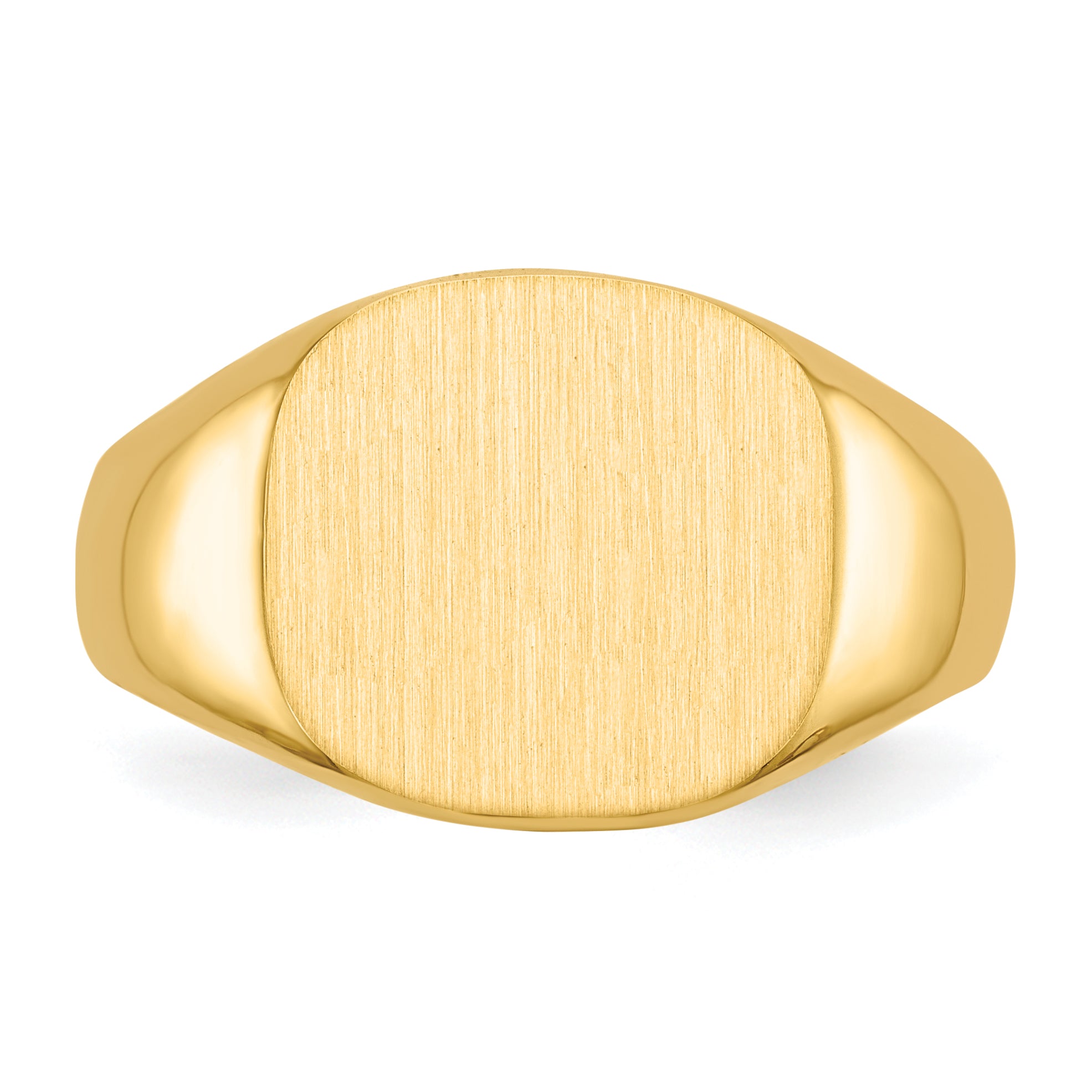 10ky 12.0x13.5mm Open Back Men's Signet Ring