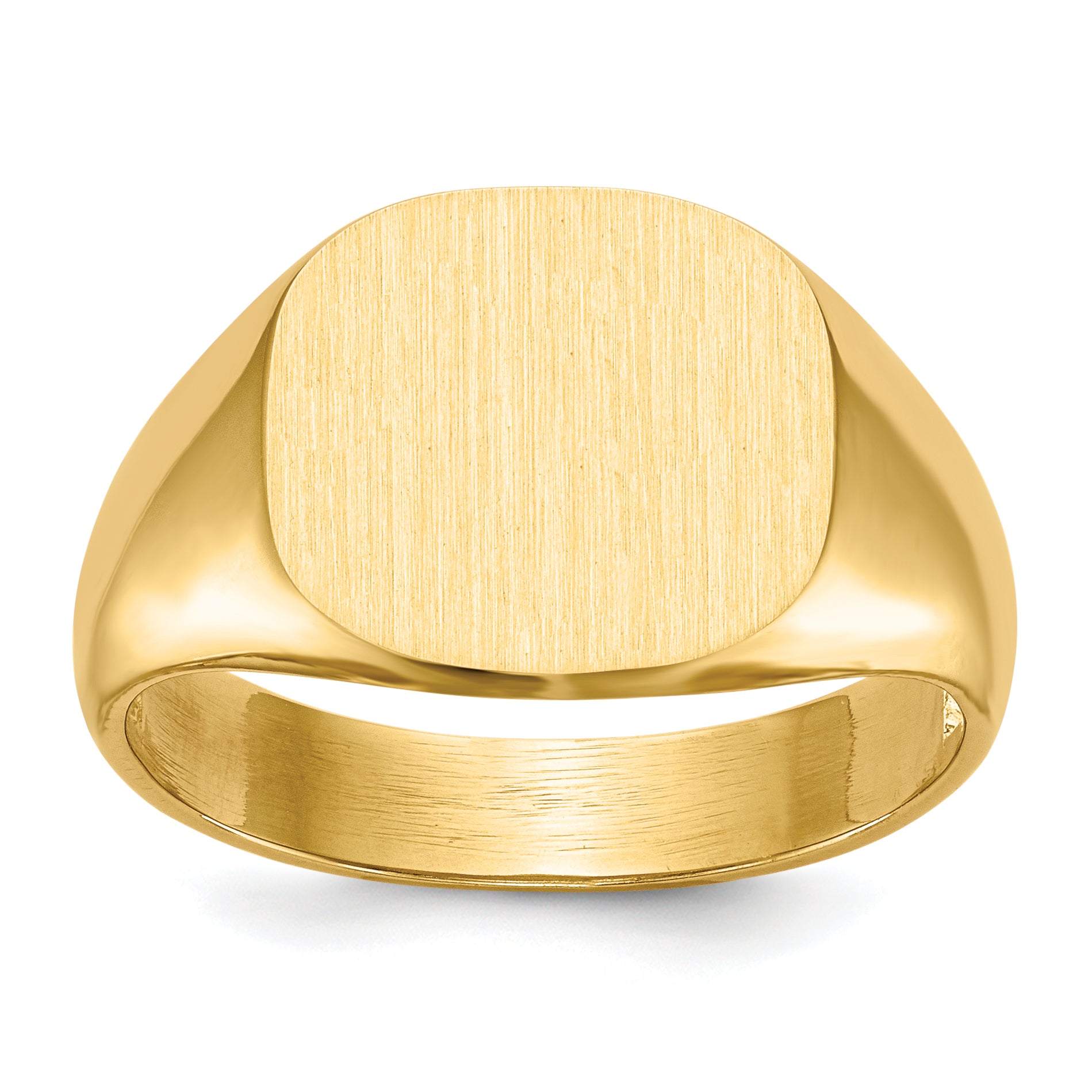 14k 12.0x13.5mm Open Back Men's Signet Ring