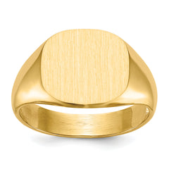 14k 12.0x13.5mm Open Back Men's Signet Ring