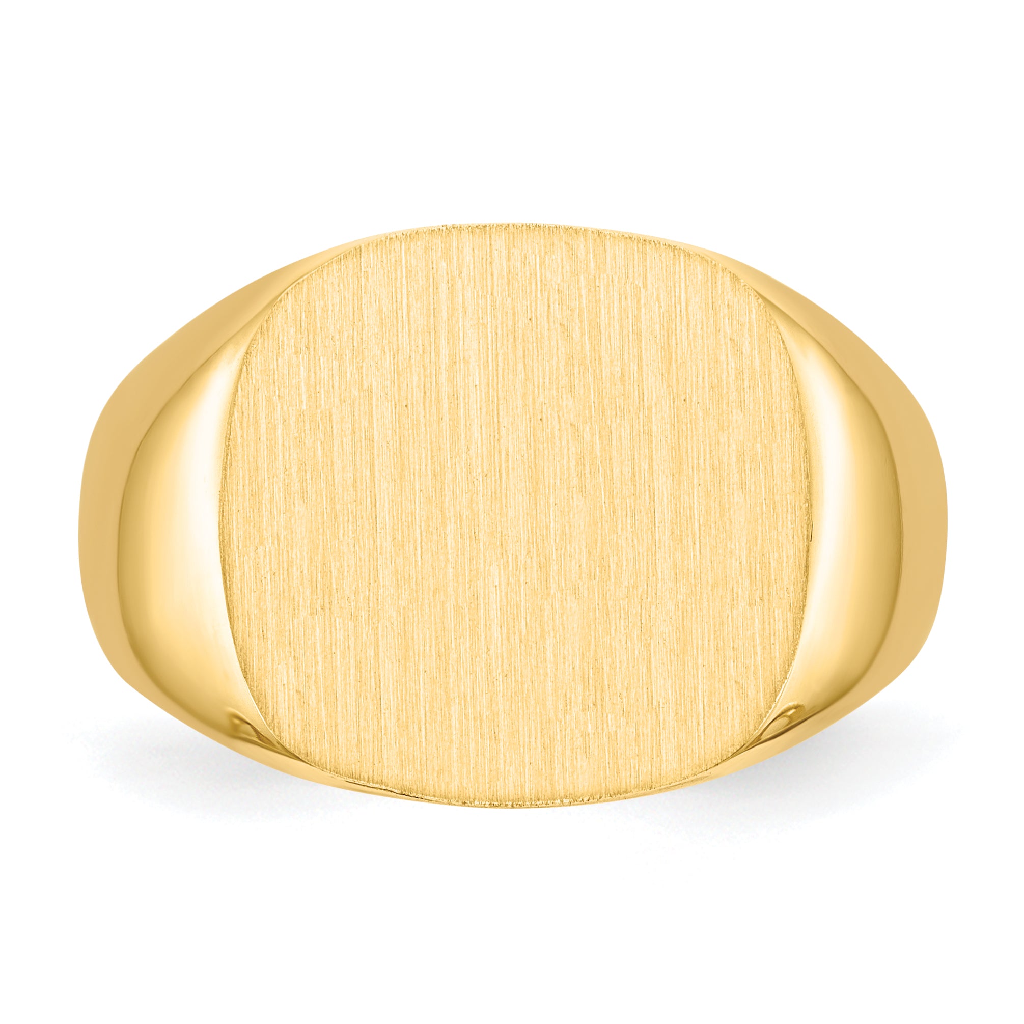 14k 15.5x15.0mm Open Back Men's Signet Ring