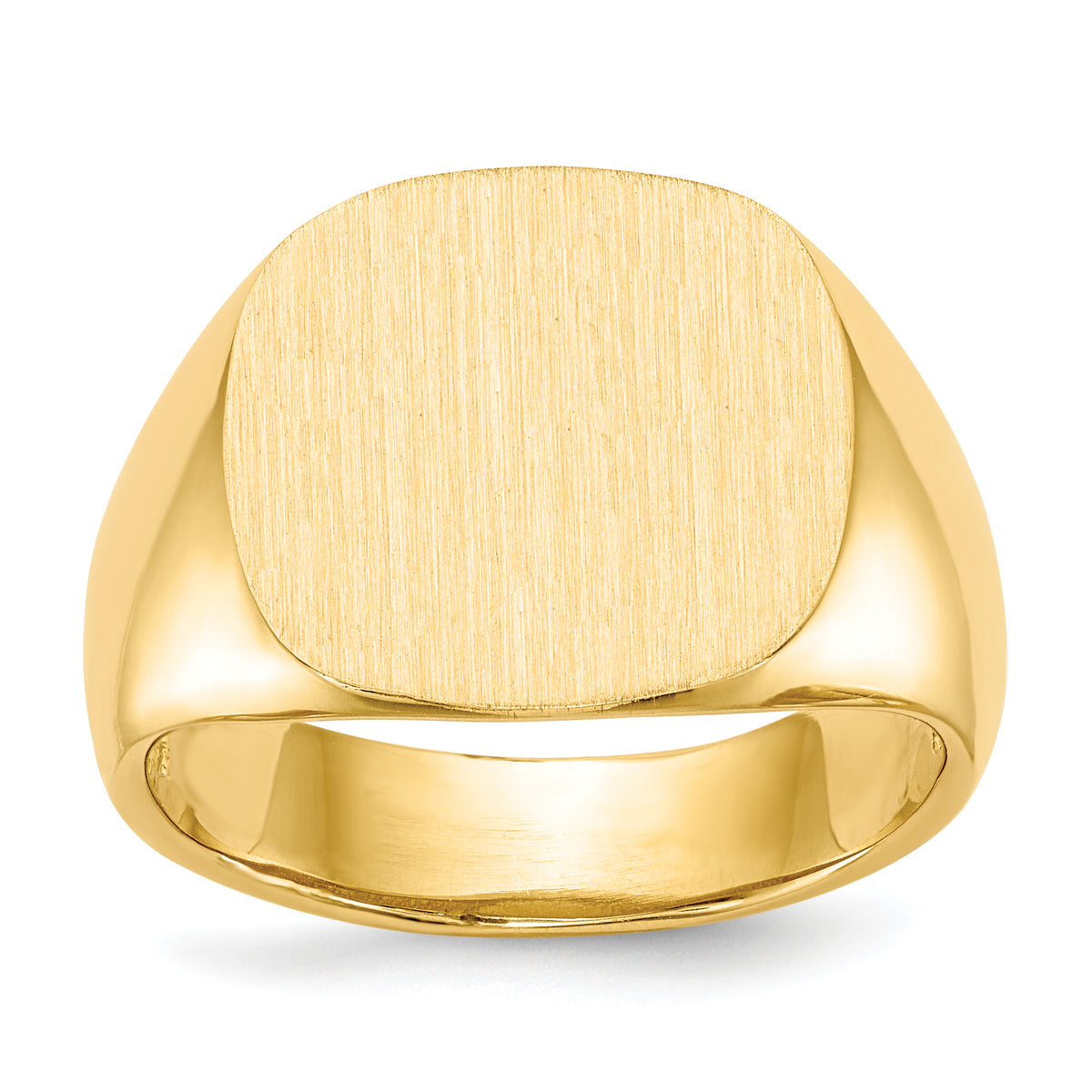 14k 15.5x15.0mm Open Back Men's Signet Ring