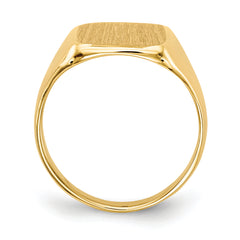 10ky 10.0x10.0mm Closed Back Signet Ring