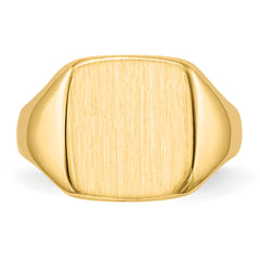 10ky 10.0x10.0mm Closed Back Signet Ring