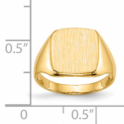 10ky 10.0x10.0mm Closed Back Signet Ring