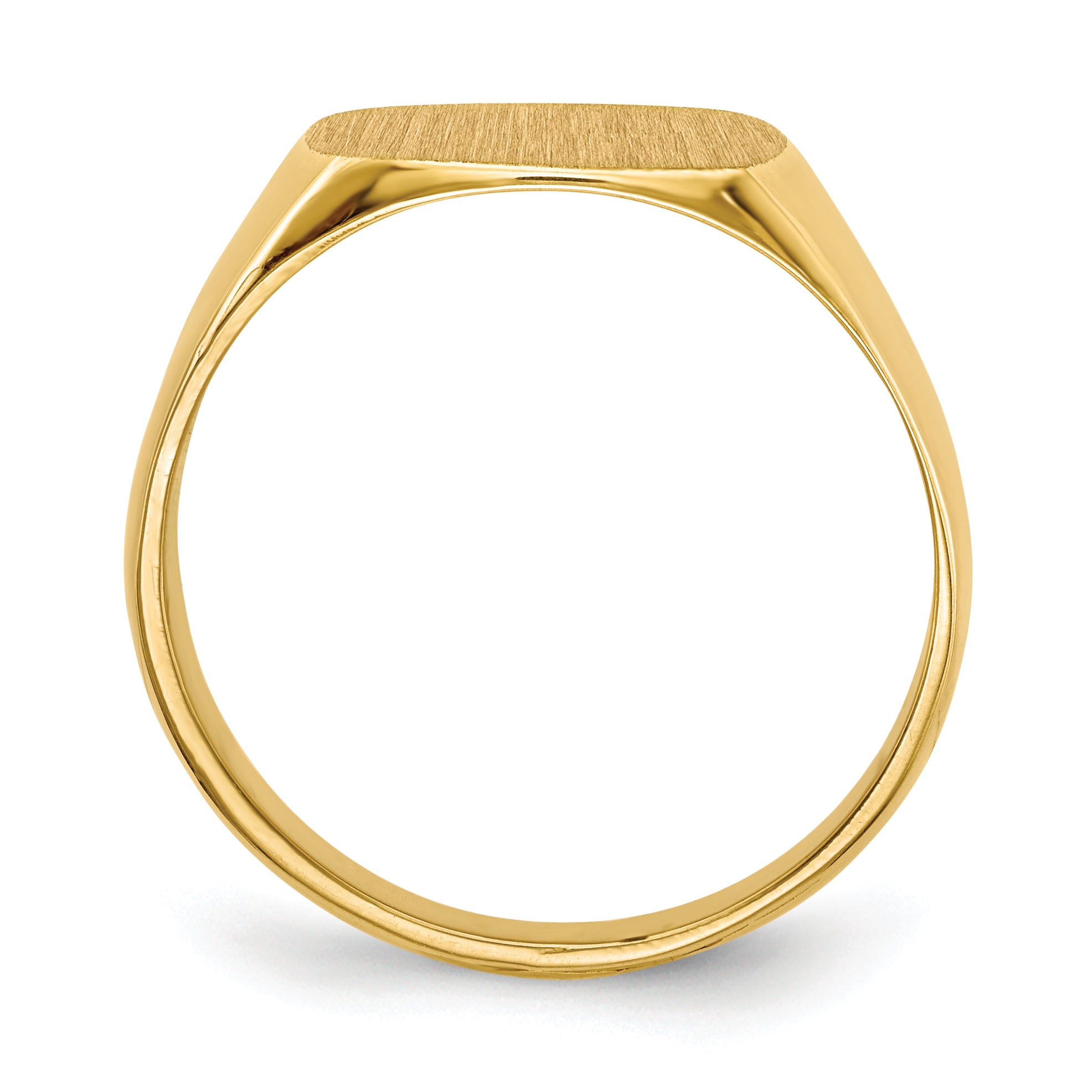 14k 12.0x13.0mm Closed Back Men's Signet Ring