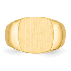 14k 12.0x13.0mm Closed Back Men's Signet Ring