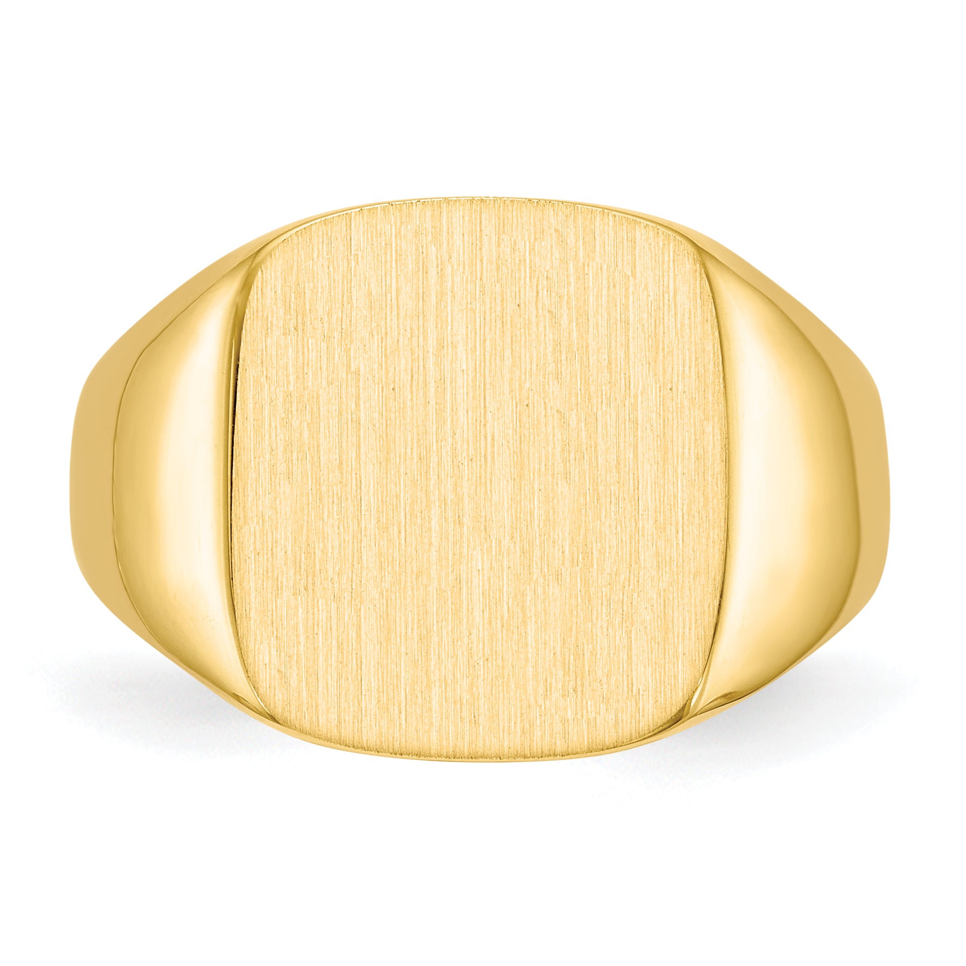 10ky 15.0x13.5mm Closed Back Men's Signet Ring