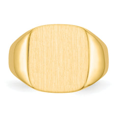 10ky 15.0x13.5mm Closed Back Men's Signet Ring