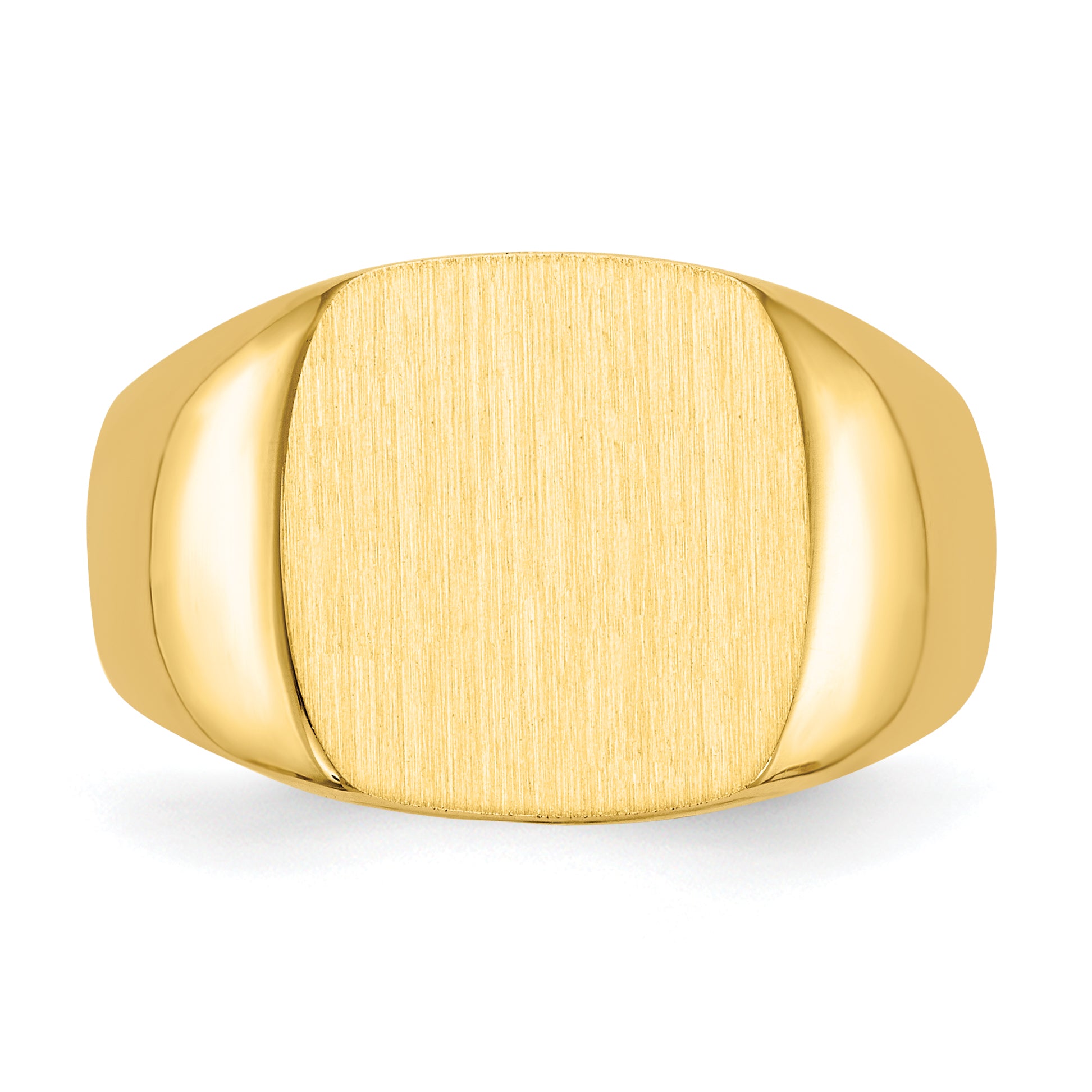 14k 12.5x12.5mm Open Back Men's Signet Ring