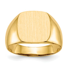 14k 12.5x12.5mm Open Back Men's Signet Ring