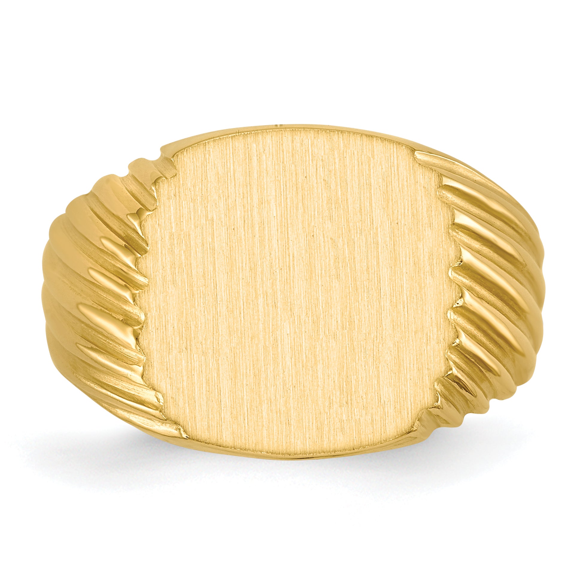 14k 13.5x13.5 Open Back Men's Signet Ring