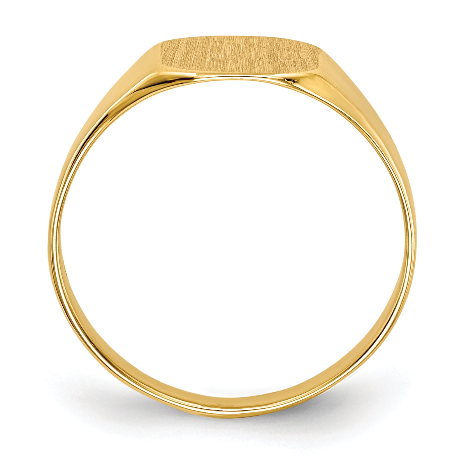 14k 8.5x8.5mm Closed Back Signet Ring