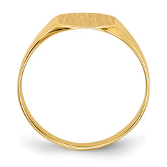 14k 8.5x8.5mm Closed Back Signet Ring