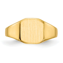 14k 8.5x8.5mm Closed Back Signet Ring