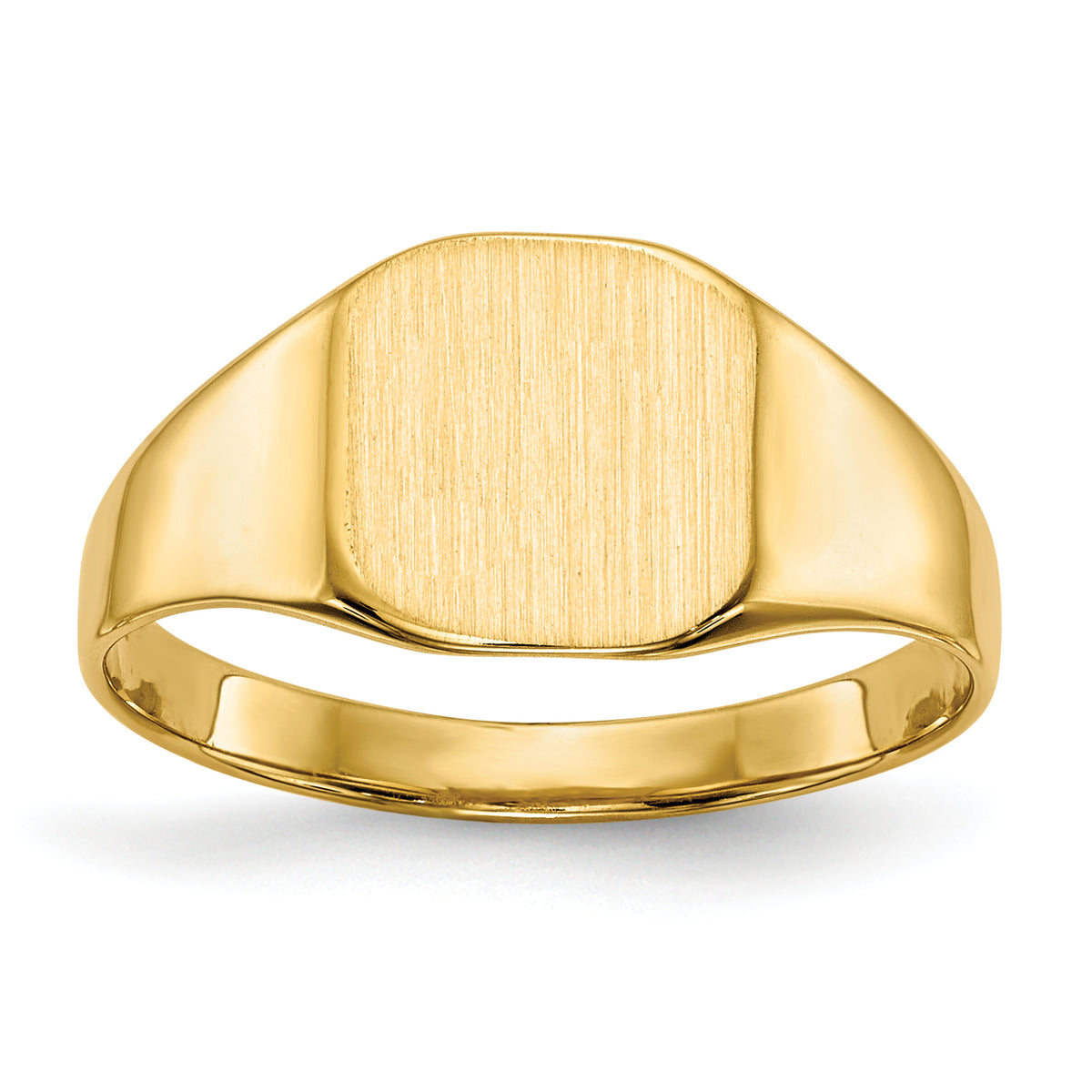 14k 8.5x8.5mm Closed Back Signet Ring