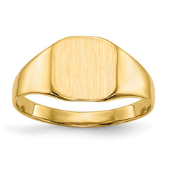 14k 8.5x8.5mm Closed Back Signet Ring