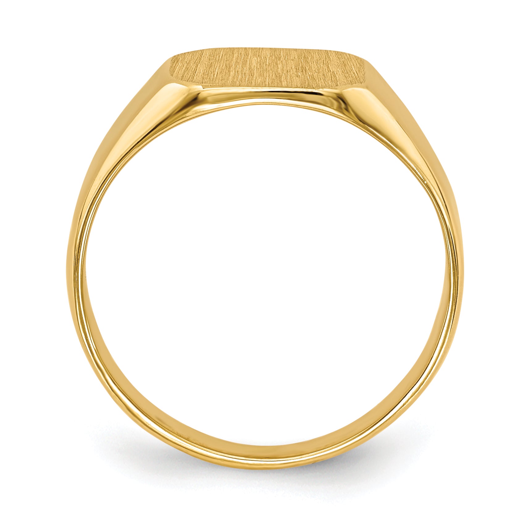 10k 9.5x9.5mm Closed Back Signet Ring