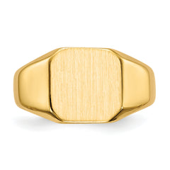 10k 9.5x9.5mm Closed Back Signet Ring