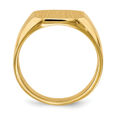 14k 15.5x13.0mm Closed Back Men's Signet Ring