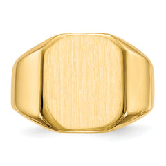 14k 15.5x13.0mm Open Back Mens Signet Ring