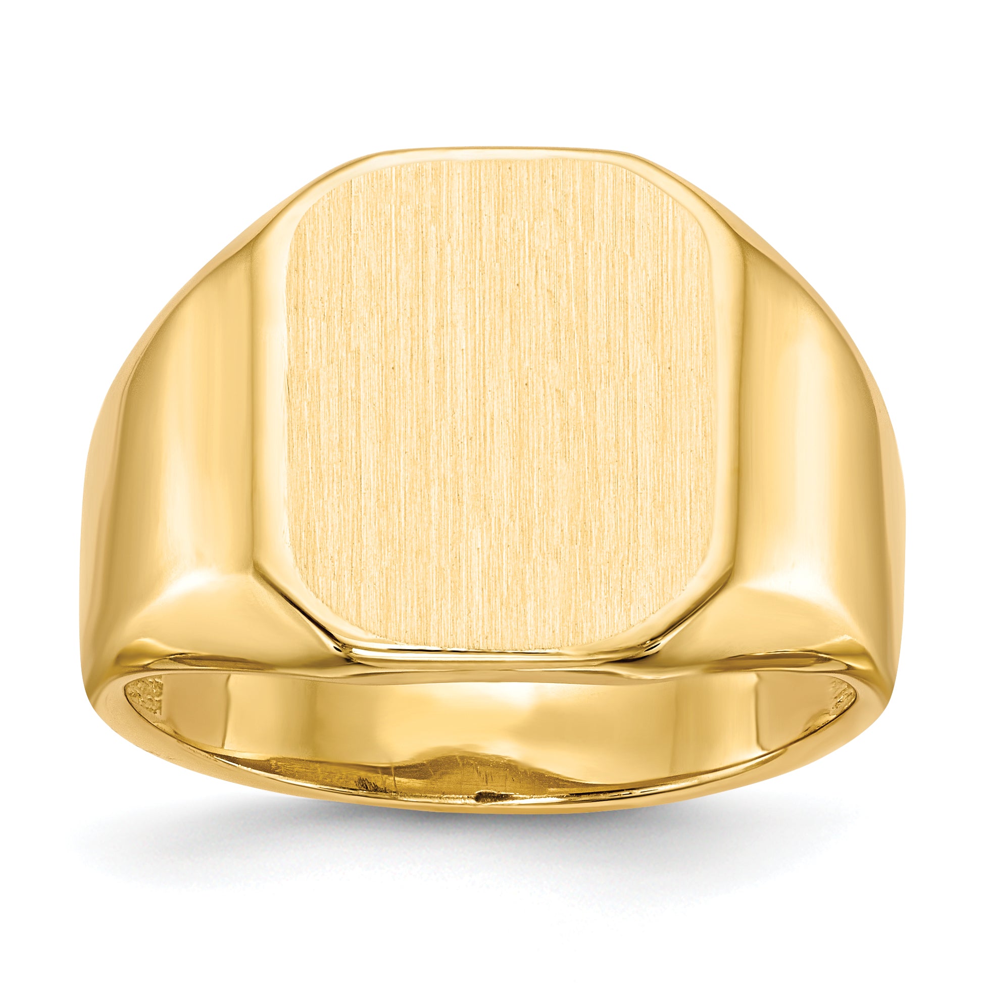 14k 15.5x13.0mm Open Back Mens Signet Ring