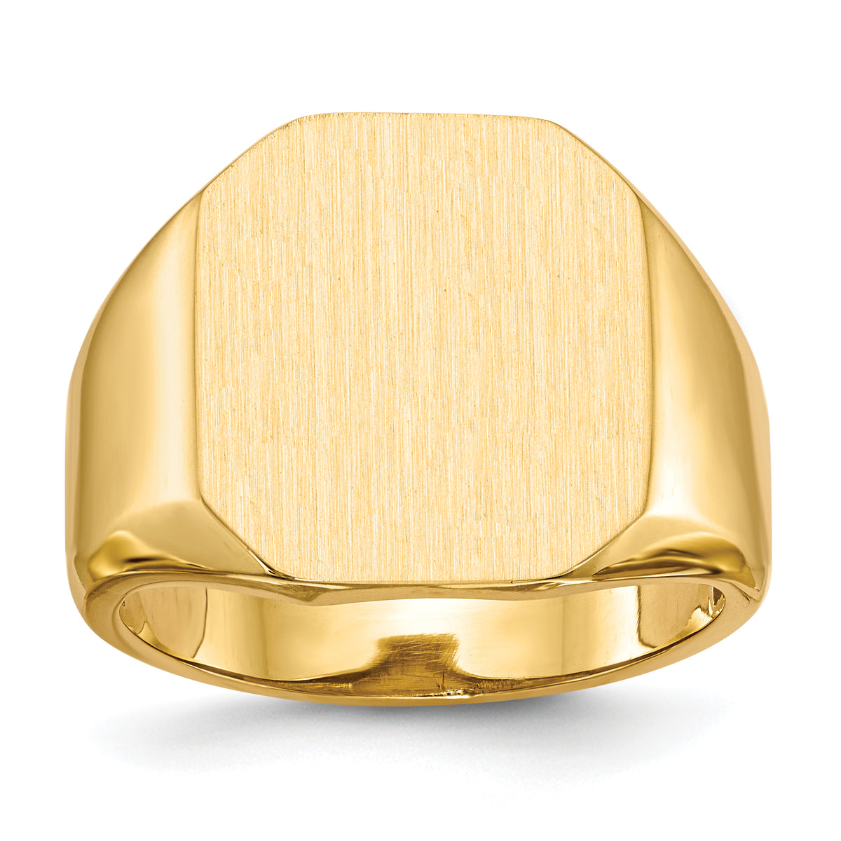 14k 17.0x15.0mm Open Back Mens Signet Ring