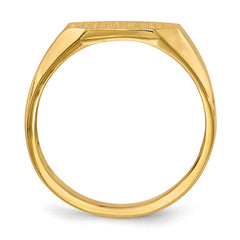 14k 12.5x11.0mm Open Back Signet Ring