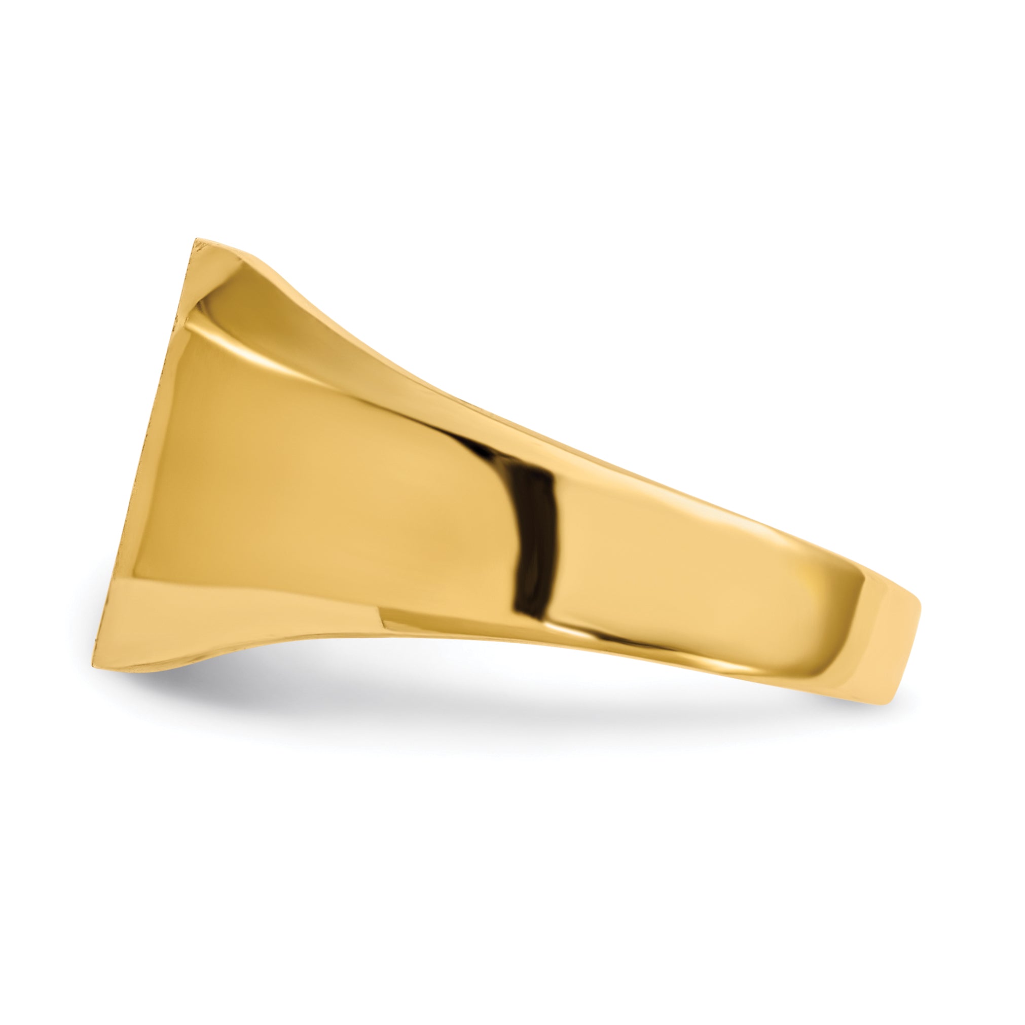 14k 12.5x11.0mm Open Back Signet Ring