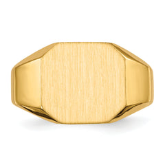 14k 12.5x11.0mm Open Back Signet Ring